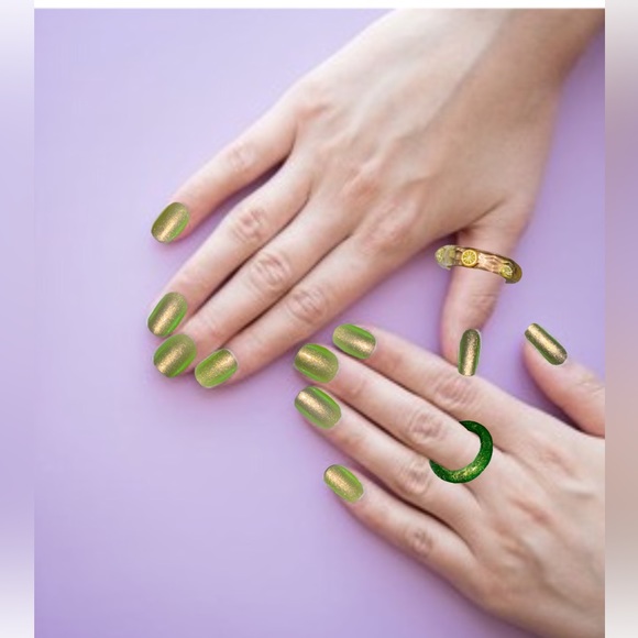 Handmade press on nails. Short / round - Picture 3 of 9